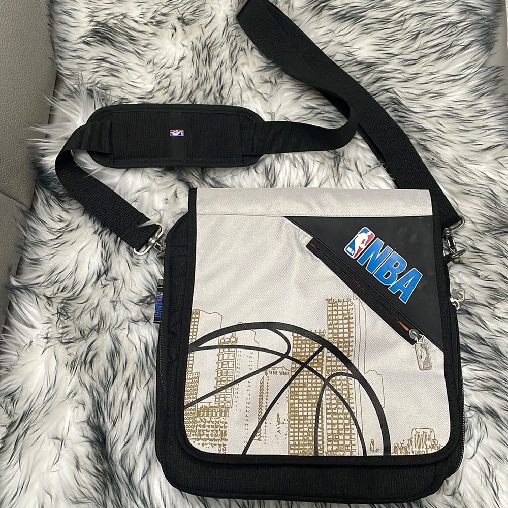 NBA Black and Grey Messenger Bag